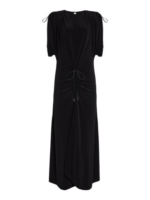 BRANDON MAXWELL The Sienna Gathered Maxi Dress black