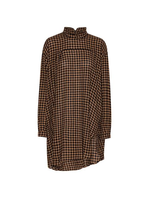 HENRIK VIBSKOV FLIP SHIRT - BEIGE BLACK CHECKS