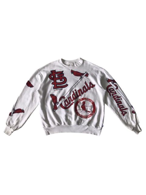 Other Designers Vintage - Vtg MLB Majestic Print St.Louis Cardinals Sweatshirt