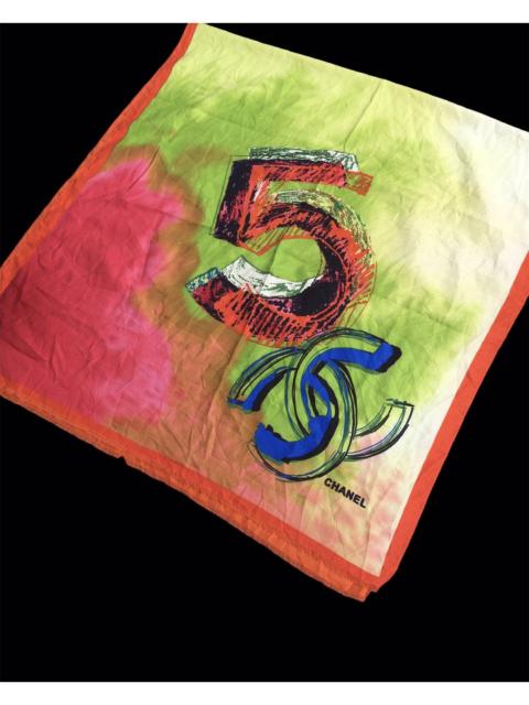 CHANEL Chanel big scarves silk/cashmare