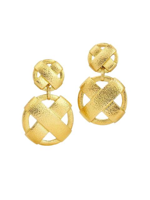 DAVID WEBB Hammered XO Earrings