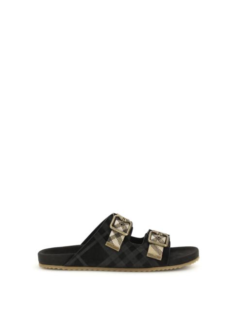 Burberry Burberry Check Suede Urchin Sandals
