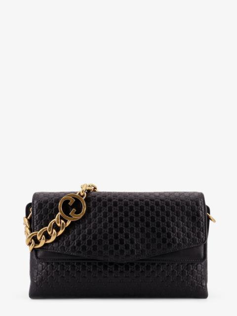 GUCCI Gucci Leather Crossbody Bag With Embossed Gg Motif