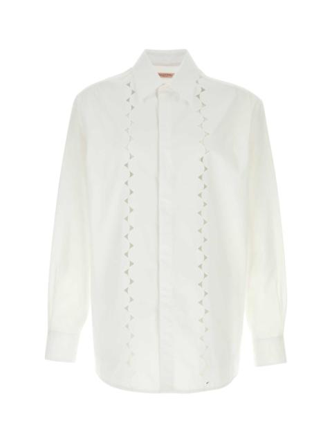 Valentino Valentino Garavani Men White Poplin Shirt