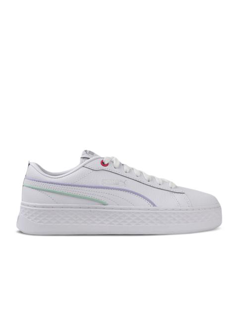 PUMA SMASH PLATFORM 'PIPING - WHITE LILAC'
