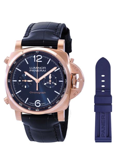 Panerai Luminor Chrono Goldtech™ Blu Notte Hand Wind Blue Dial Men's Watch PAM01111