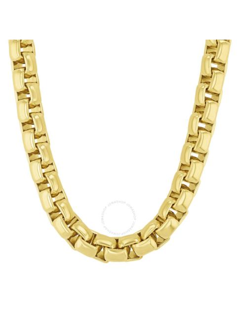 Robert Alton - Robert Alton Stainless Steel Rounded Box Link Yellow Finish Chain
