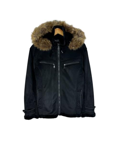 If Six Was Nine - 🌟THRUXTON FUR HOODIE SYNTHETIC LEATHER JACKET