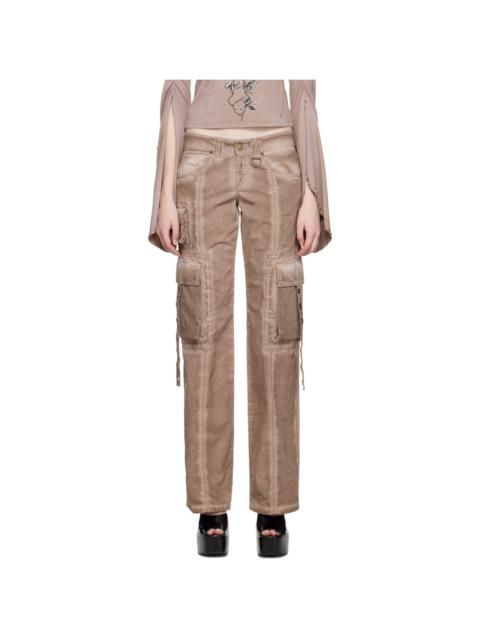 Blumarine Brown Eyelet Trousers