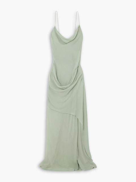 CHRISTOPHER ESBER Draped silk-georgette maxi dress
