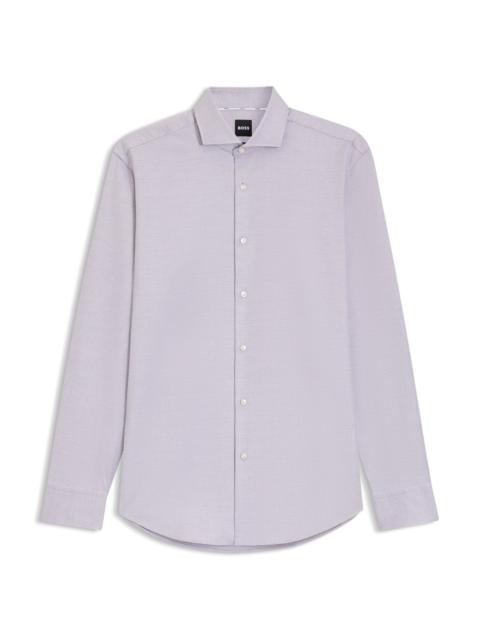 BOSS REGULAR-FIT SHIRT IN PRINTED COTTON TWILL