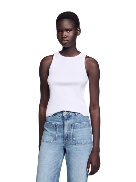 Sandro Basic Rib Cotton Tank