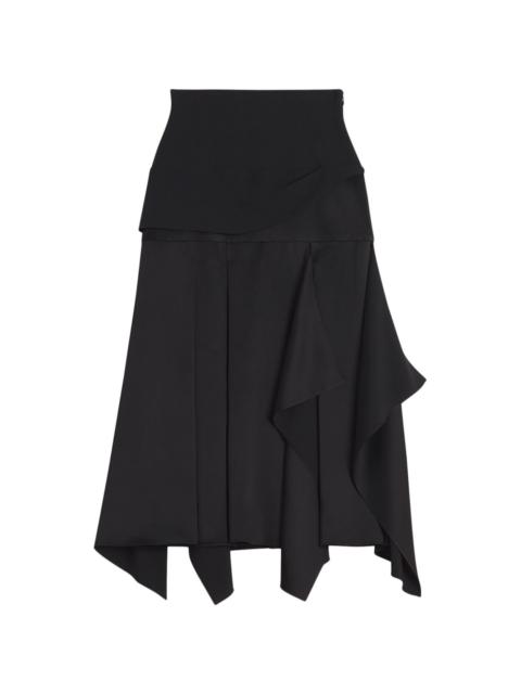 draped-detailing midi skirt