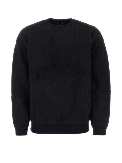 GIORGIO ARMANI Giorgio Armani Man Black Wool Blend Sweater