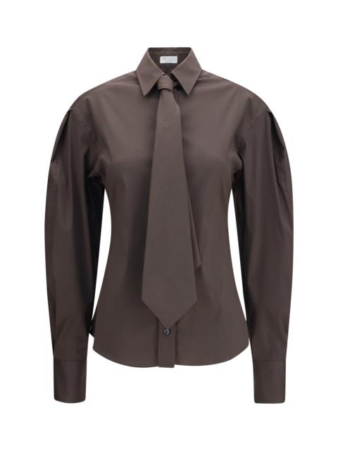 Brunello Cucinelli Brunello Cucinelli Cotton Blend Shirt With Tie