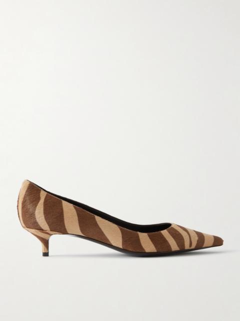 JIMMY CHOO Amelia 30 Zebra-print Calf Hair Pumps
