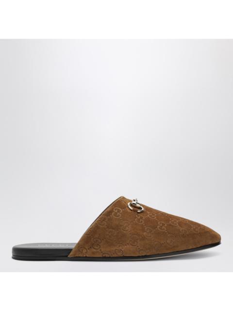 GUCCI Gucci Menâ€S Brown Sabot With Buckle Men