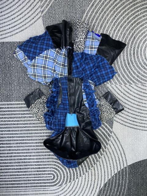 Other Designers Japanese Brand - Vintage Japanese Fashion Custom Checked Leopard Print Dress