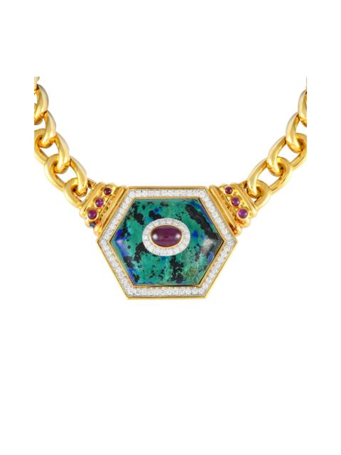 DAVID WEBB David Webb 18K 7.00 ct. tw. Diamond & Ruby Necklace (Authentic Pre-Loved)