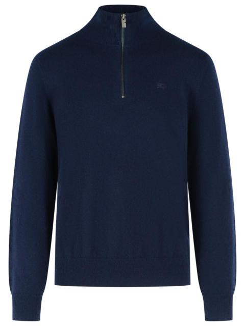 Burberry Burberry Funnel Neck Sweater Navy Cashmere Blend Men