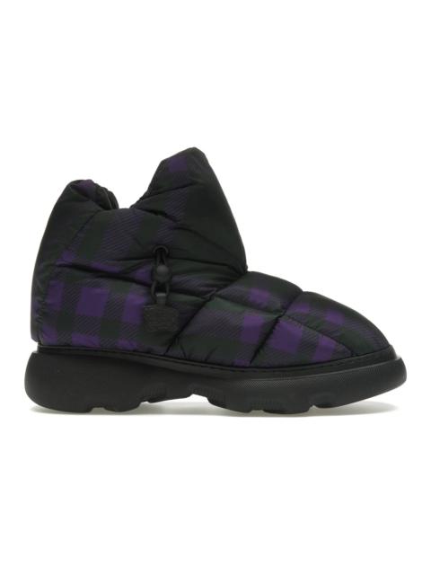 Burberry Burberry Check Pillow Boot Black Purple