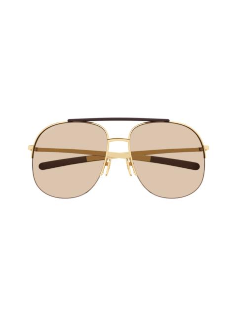 GUCCI Gucci Gg2165s Institutional Logo 002 Gold Brown Sunglasses