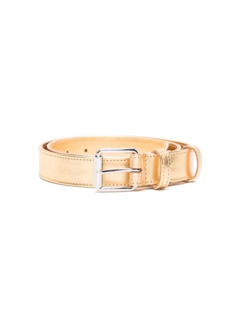 Comme Des Garçons metallic leather belt