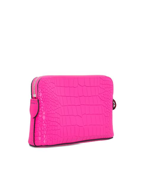 Longchamp crocodile-effect clutch bag