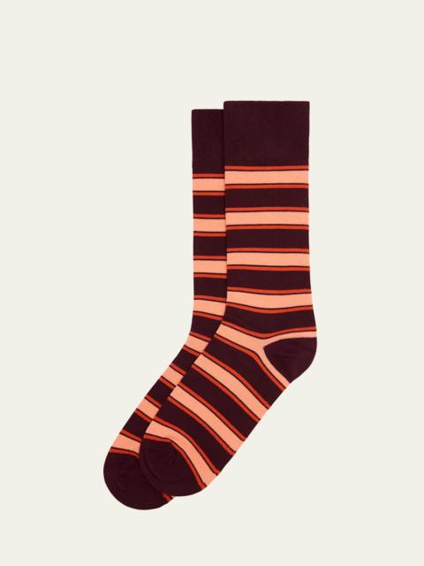 Paul Smith Men's Madison Stripe Crew Socks