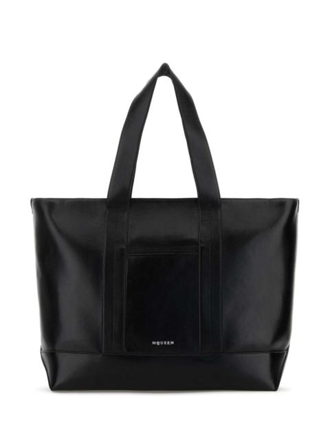 Alexander McQueen Alexander Mcqueen Men Black Leather Shopping Bag
