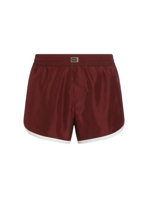 logo-plaque swim shorts