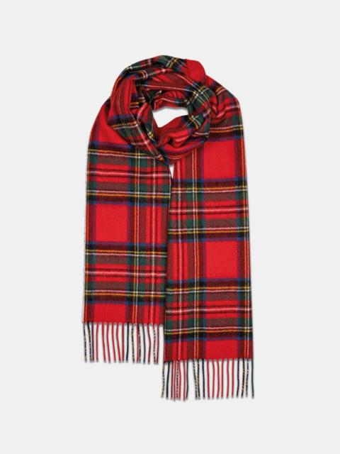 GLOVERALL Unisex Oversized Lambswool Scarf Royal Stewart