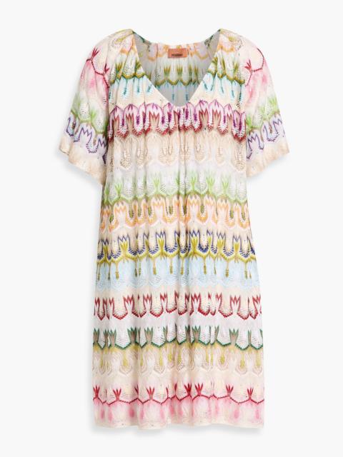 Missoni Striped crochet-knit midi dress
