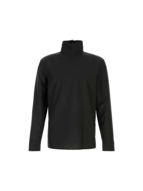 GUCCI GUCCI Black Tech Panama Shirt New & Authentic (Men's size:L;