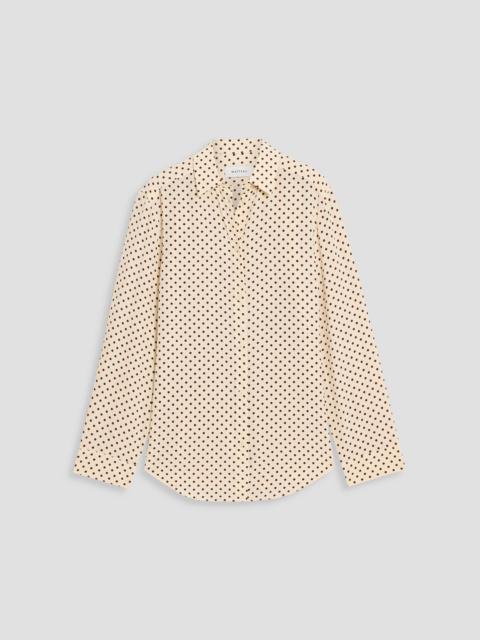 MATTEAU Polka-dot silk crepe de chine shirt