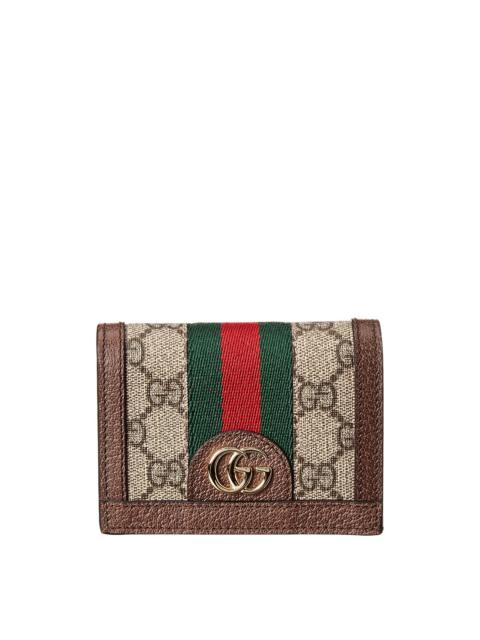 GUCCI Gucci Ophidia GG Supreme Canvas & Leather Card Case
