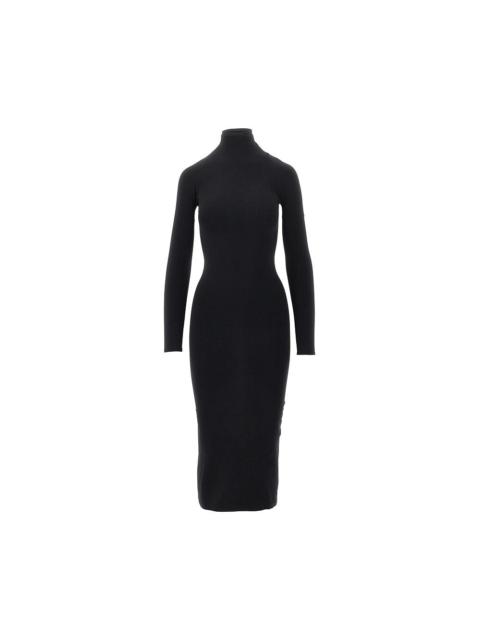 GUCCI Gucci Stretch Nylon Jersey Midi Dress Black
