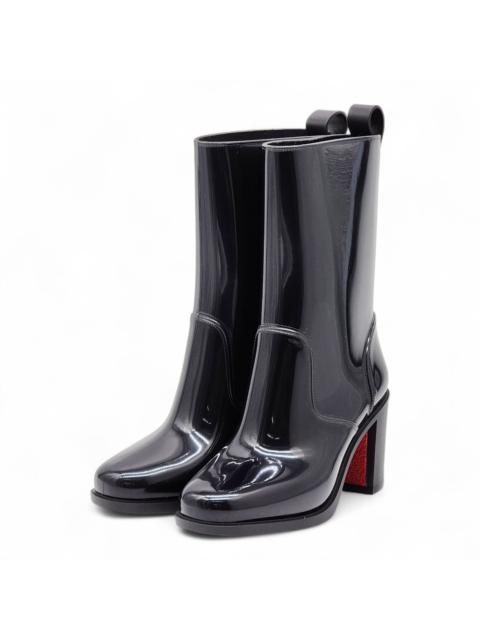 Christian Louboutin Loubirain PVC Rubber Women's Rain Boots Black EU 34 US 4 NWB
