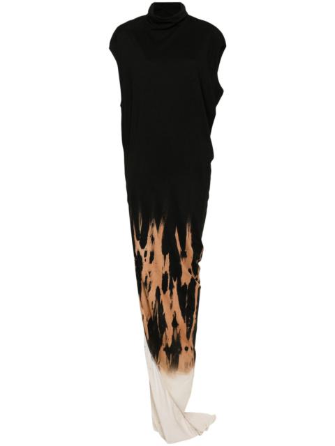 Rick Owens DRKSHDW EDFU T DRESS (BLACK/TERRACOTTA)