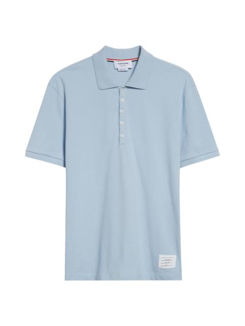 Thom Browne 4-Bar Cotton Piqué Polo in Light Blue at Nordstrom