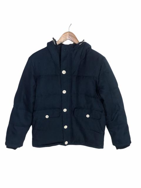 BEAMS PLUS Beams hooded wool puffer jacket