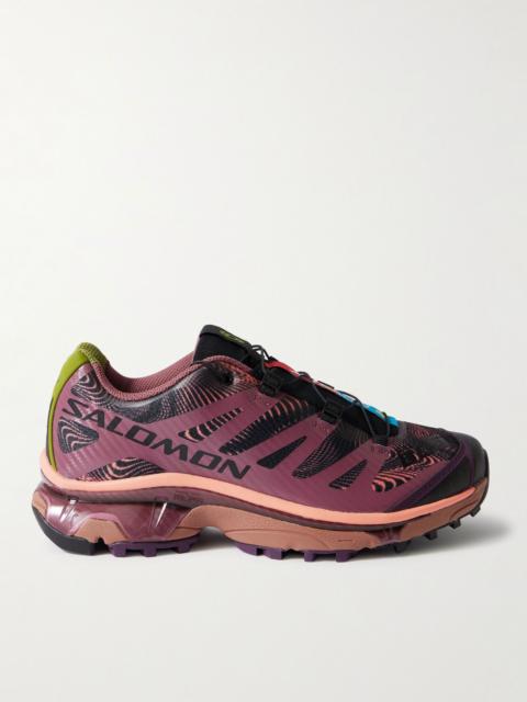 SALOMON XT-4 Rubber-Trimmed Mesh Sneakers Red