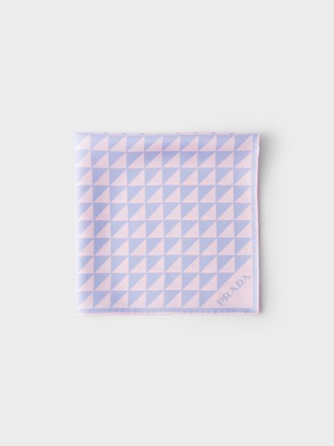 Prada Printed silk twill scarf 55x55