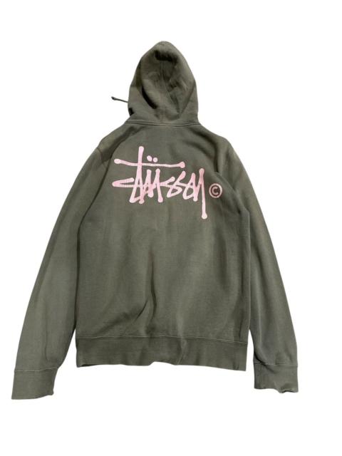 Stüssy Stussy Olive Green Distressed Sweatshirt Hoodie Made Usa
