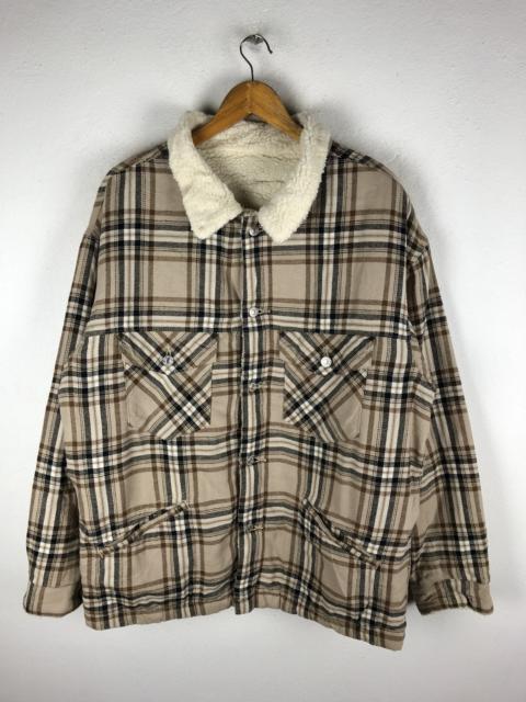 Other Designers Brand - GU SHIRT JACKET FLANEL STYLE WITH SHERLING LINING