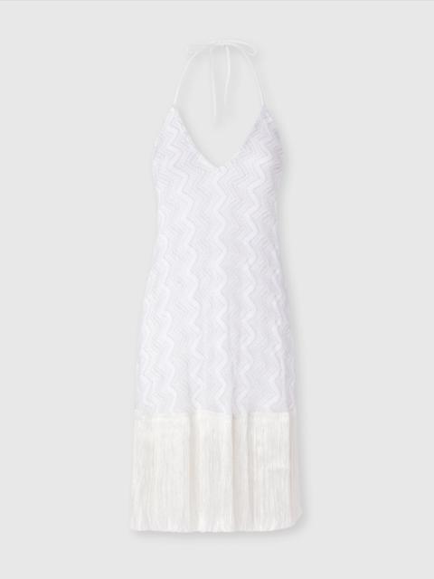Missoni Cover-up dress in zig zag lamé viscose with fringes