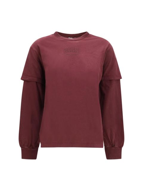 GANNI Ganni Women Future Heavy Jersey Double Sleeve