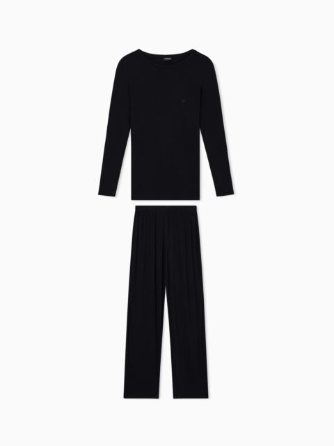 EMPORIO ARMANI WOOL AND LYOCELL BLEND PYJAMAS