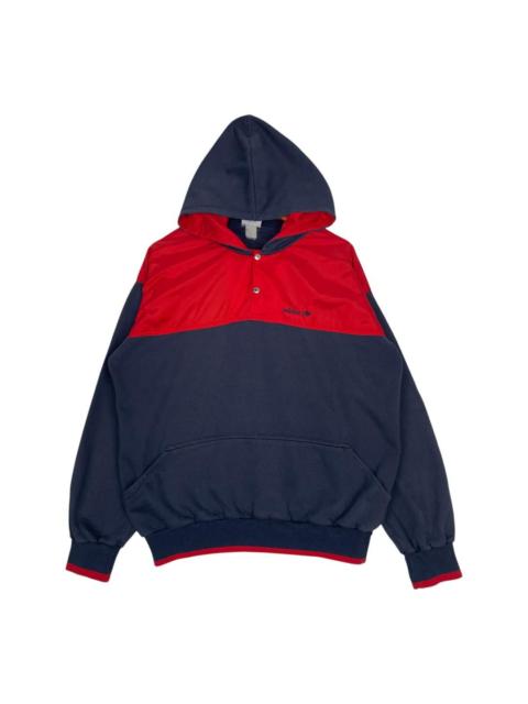 adidas Rare Adidas Colour Block-Two Type Fabric-Snap Button Hoodie