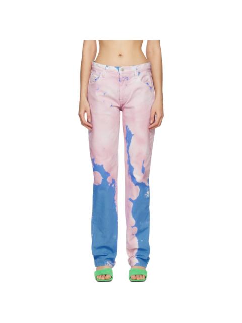 THE ATTICO Blue & Purple Boyfriend Jeans